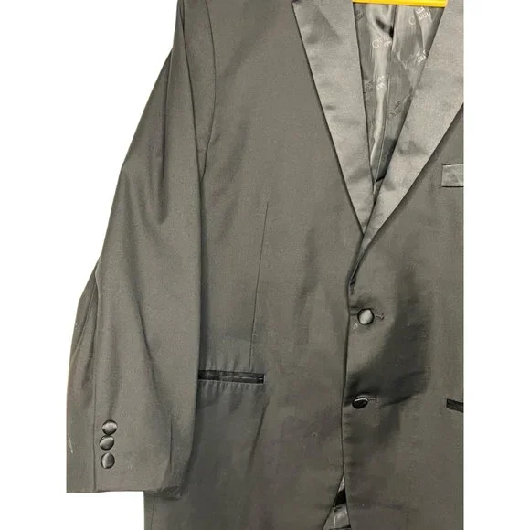 Carlo Losso 150 Performance sports coat black size 44R 2 button front high twist